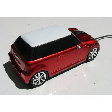 мышка компьютерная проводная Mini Cooper красная