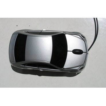 мышка компьютерная проводная Mercedes Benz CLK серебристая