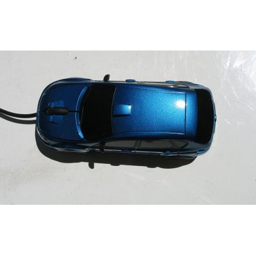 мышка компьютерная проводная Subaru Impreza голубая