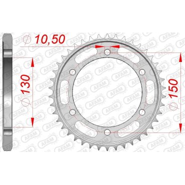 Зірка AFAM 525 Steel Chainwheel - Yamaha [Black]