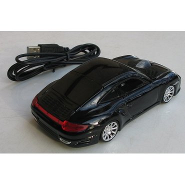 мышка компьютерная проводная Porsche черная
