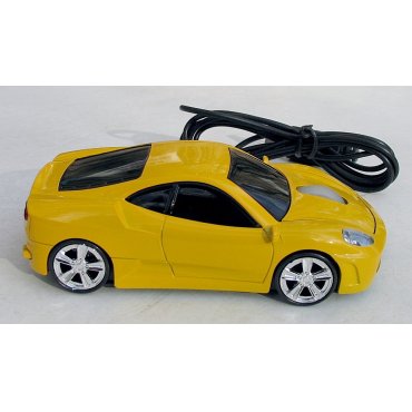 мышка компьютерная проводная Ferrari F430 желтая