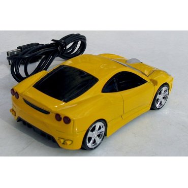 мышка компьютерная проводная Ferrari F430 желтая