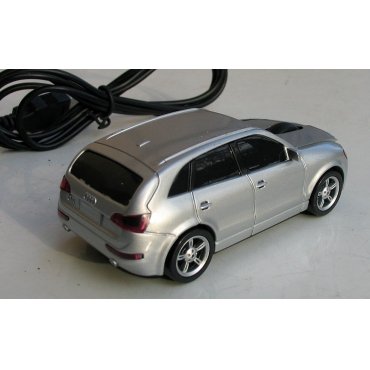 мышка компьютерная проводная Audi Q5 серебристая