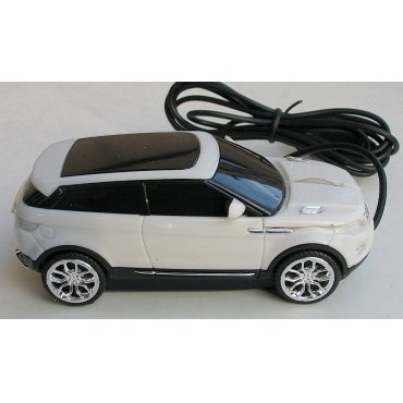 мышка компьютерная проводная Range Rover Evogue белая