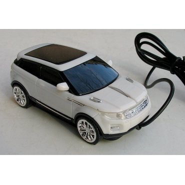 мышка компьютерная проводная Range Rover Evogue белая