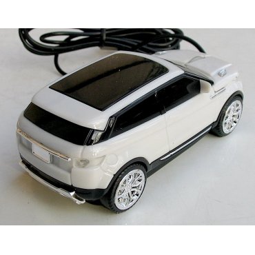 мышка компьютерная проводная Range Rover Evogue белая