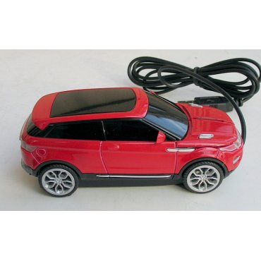 мышка компьютерная проводная Range Rover Evogue красная