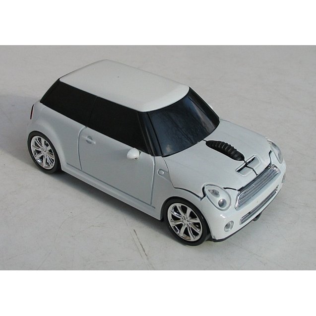 мышка компьютерная беспроводная Mini Cooper белая