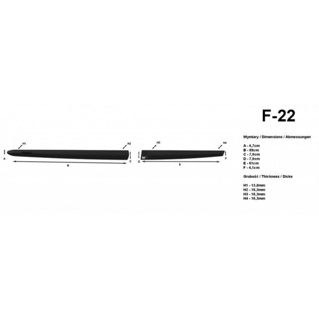 Молдинги на двери Automotiva F-22 / side door moldings