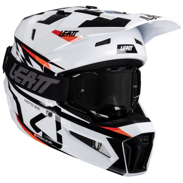 Шолом LEATT Moto 3.5 Helmet + Goggle [White]