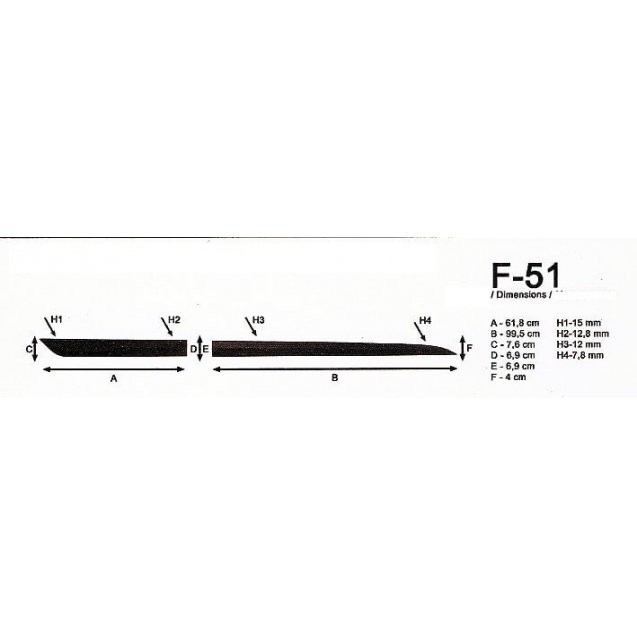 Молдинги на двери Automotiva F-51 / side door moldings