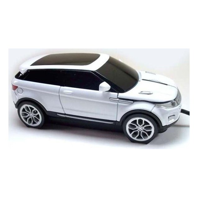 мышка компьютерная проводная Range Rover Evogue белая