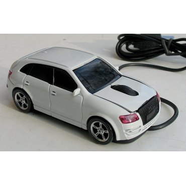 мышка компьютерная проводная Audi Q5 белая