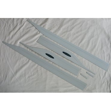 Toyota RAV 4 2019+ молдинги дверные хром тип A синий лого