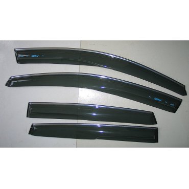 Honda Cr-V Mk4- ветровики дверей с хром полоской ASP передние и задние/ дефлекторы/ sunvisors chrome