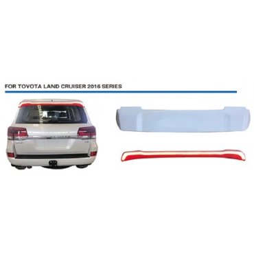 Toyota Land Cruiser 200 2016+ спойлер задний с LED стоп сигналом и динамическими указателями поворотов белый