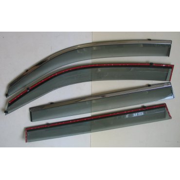 Toyota Land Cruiser 200  ветровики дефлекторы окон  ASP с молдингом нержавеющей стали / sunvisors