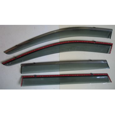 Nissan X-Trail T32 ветровики дефлекторы окон  ASP с молдингом нержавеющей стали / sunvisors