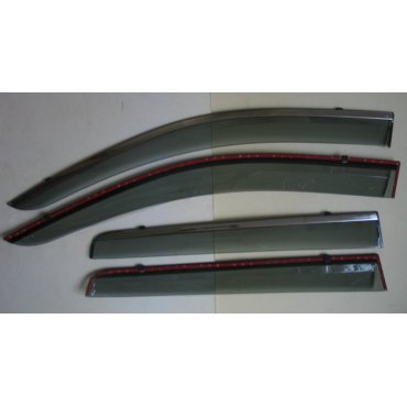 Jeep Compass ветровики дефлекторы окон  ASP с молдингом нержавеющей стали / sunvisors