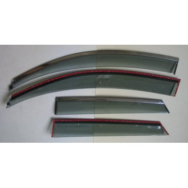 Audi Q3  ветровики дефлекторы окон  ASP с молдингом нержавеющей стали / sunvisors