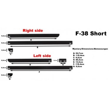 Молдинги на двери Automotiva F-38 SWB / side door moldings