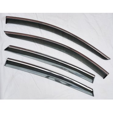 Chevrolet Malibu XL 2017+ ветровики дефлекторы окон ASP с молдингом нержавеющей стали / sunvisors
