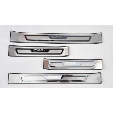 Mazda CX-5 2017+ накладки порогов дверных проемов SS тип A1 full size