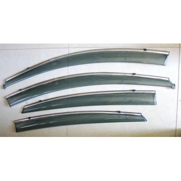 Hyundai Solaris / Accent  ветровики дефлекторы окон ASP с молдингом нержавеющей стали / sunvisors