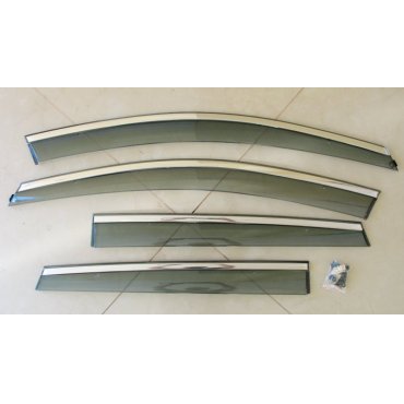 Volkswagen Polo Mk5 ветровики дефлекторы окон ASP с молдингом нержавеющей стали / sunvisors