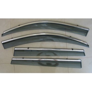 Toyota RAV 4 Mk3 2009+ ветровики дефлекторы окон ASP с молдингом нержавеющей стали / sunvisors