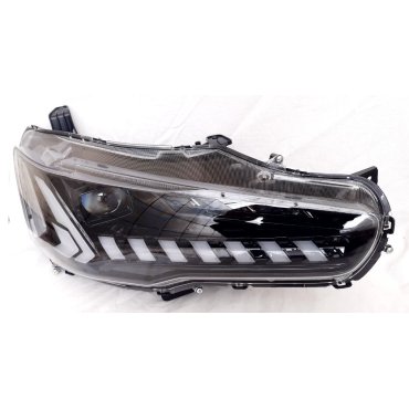 Mitsubishi Lancer X оптика передняя FULL LED Audi Q7 стиль RGB