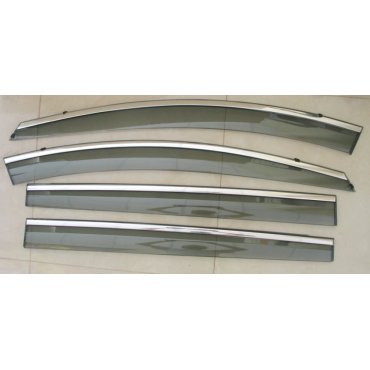 Mazda 5 2013+ ветровики дефлекторы окон ASP с молдингом нержавеющей стали / sunvisors