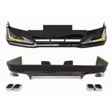 Toyota Prado 120 2003+ накладки передняя и задняя на бамперы Bodykit Black