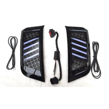 Land Rover Defender L663 2020+ вставки в передние крылья с LED черные