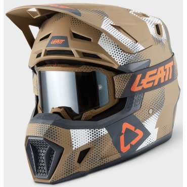 Шолом LEATT Moto 7.5 Helmet + Goggle [Khaki Brown]
