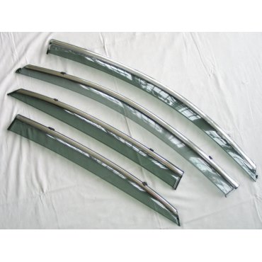 Hyundai Solaris 2017+  ветровики дефлекторы окон ASP с молдингом нержавеющей стали / sunvisors