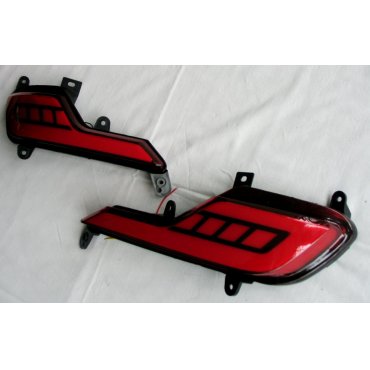 Hyundai Santa Fe 3 IX45 2016+ LED вставки катафоты в задний бампер 