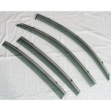 Kia Rio 2017- (K2) ветровики дефлекторы окон ASP с молдингом нержавеющей стали / sunvisors