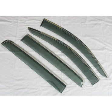 Ford Ranger T7 ветровики дефлекторы окон ASP с молдингом нержавеющей стали / sunvisors