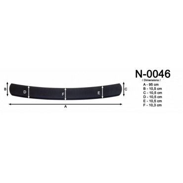 Volkswagen Golf 7 хэтчбек 5 дверей  накладка защитная на задний бампер полиуретановая