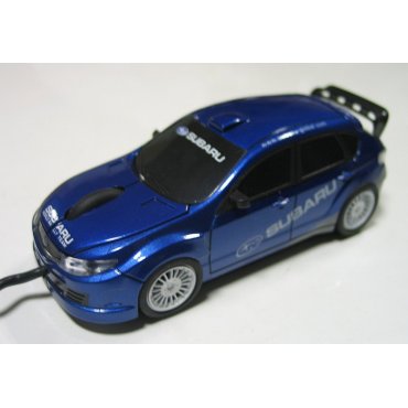 мышка компьютерная проводная Subaru Impreza синяя