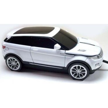 мышка компьютерная проводная Range Rover Evogue белая