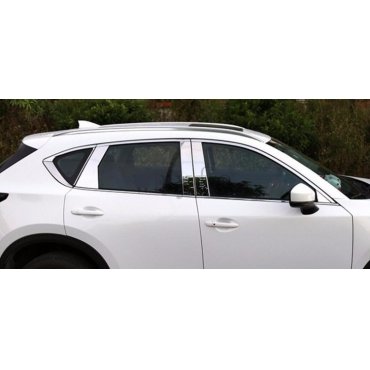 Mazda CX-5 2017+ хром накладки на дверные стойки и молдинги окон верхние