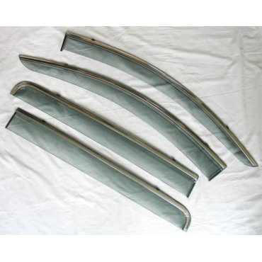 Mitsubishi L200 Triton 2016+ ветровики дефлекторы окон ASP с молдингом нержавеющей стали / sunvisors