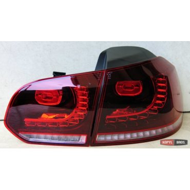 Volkswagen Golf 6 оптика задняя LED R20 красная с бегущим указателем поворотов